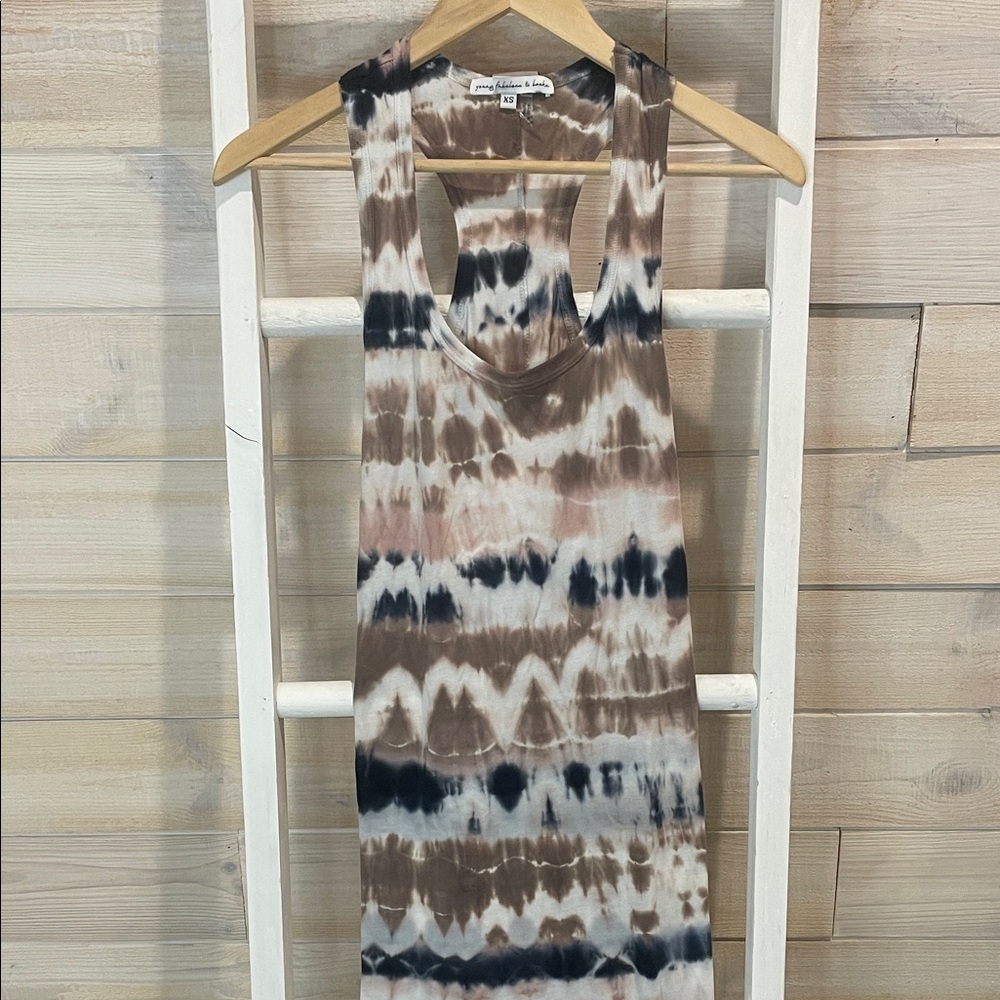 Young Fabulous & Broke tie dye midi dress NWOT